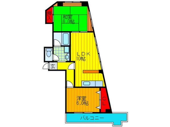 アメニティ夢Ⅱの物件間取画像